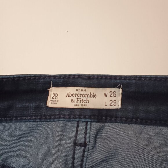 Abercrombie & Fitch Jeans Size 2 Low Rise Skinny Leg Dark Wash - Picture 5 of 9